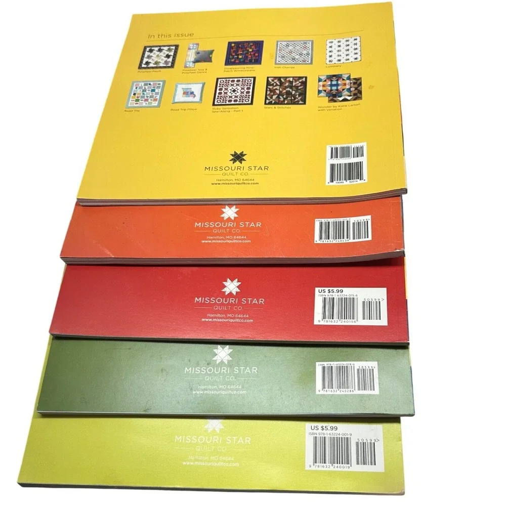 Missouri Star Quilt Co BLOCK Idea Book Magazine Bundle Lot of‎ 5 Issues Patterns
